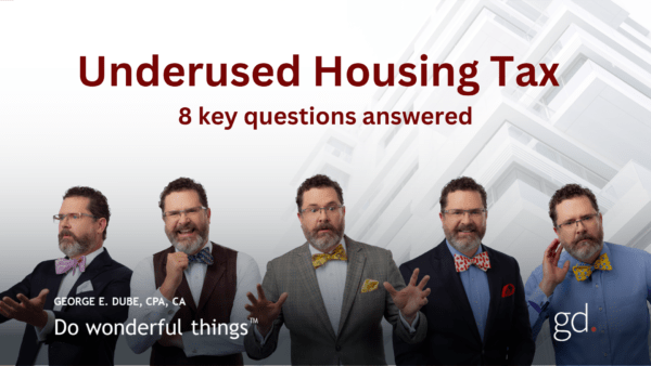 Title screen for Underused Housing Tax video.